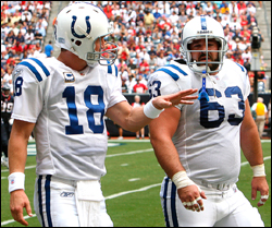 Peyton Manning and Jeff Saturday